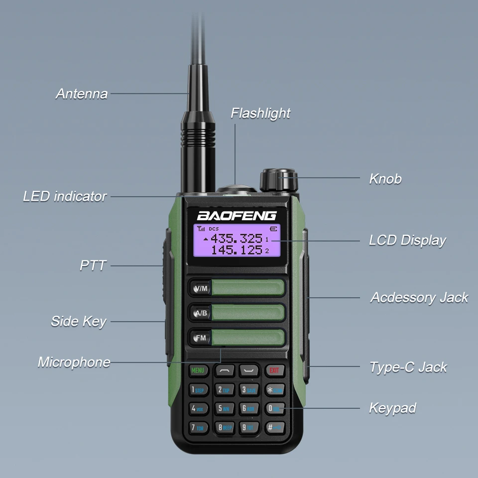 2022 Baofeng UV-16 Plus Waterproof Walkie Talkie High Power 10W Professional CB Radio Vhf Uhf Ham Radio Long Range Two Way Radio