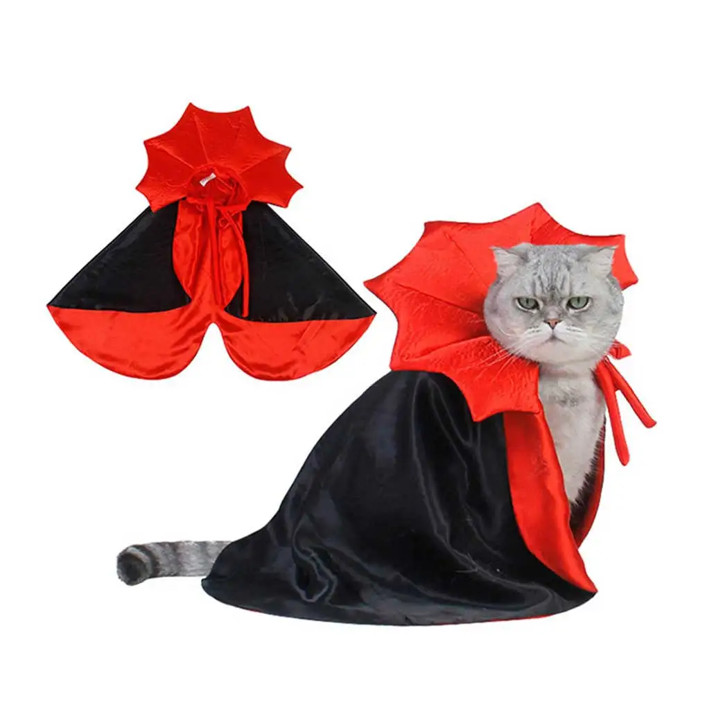 

Halloween Polyester Adjustable Pet Cape Small Medium Animal Cloak Breathable Adorable Cosplay Party Banquet Costume