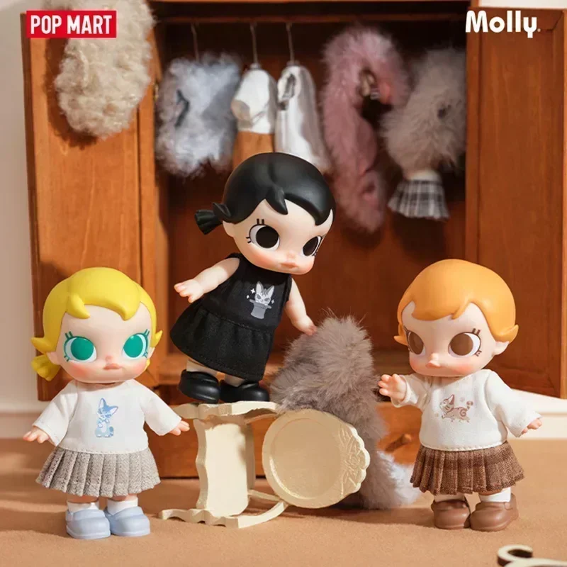 Фото POP MART Molly Winter Fit Check Серия: Коллекционные фигурки-сюрпризы (Blind Box) — Милая модель, подарок на день рождения №1