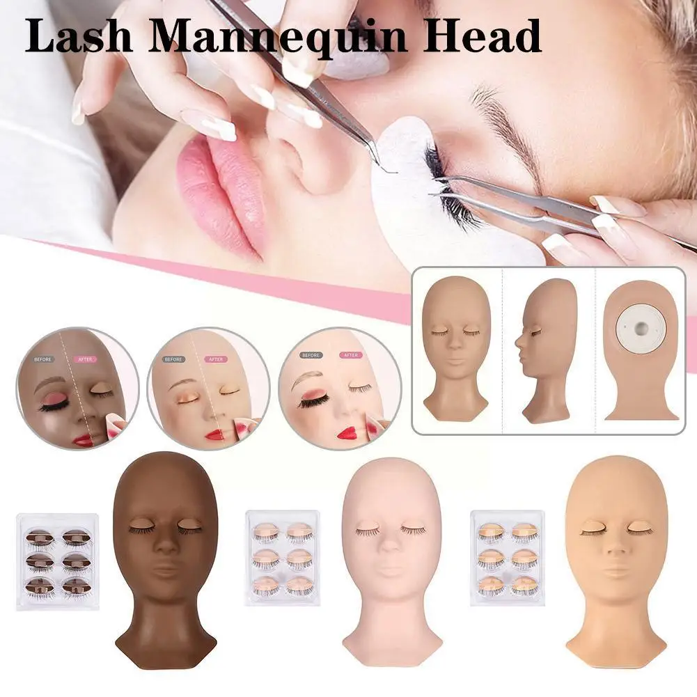 

Practice Eye Makeup Lash Training Mannequin With Replace Eyelids Grafting Eyelash Extension Practice Tools Kit For Beg Z1c4