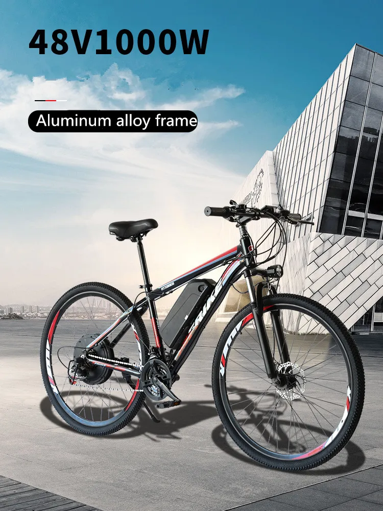 

Bicicleta Eléctrica hombre,29 inch electric bici de13AH 48V, 1000W, 26 pulgadas, neumáticos anchos de 4,0 pulgadas, para montaña