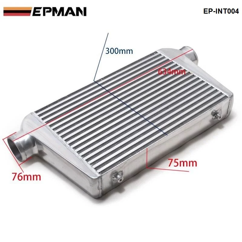 Фото Универсальный турбоинтеркулер EPMAN из сплава 450x300x76 с передним креплением и 3-дюймовым входом и дулером EP-INT004 №2
