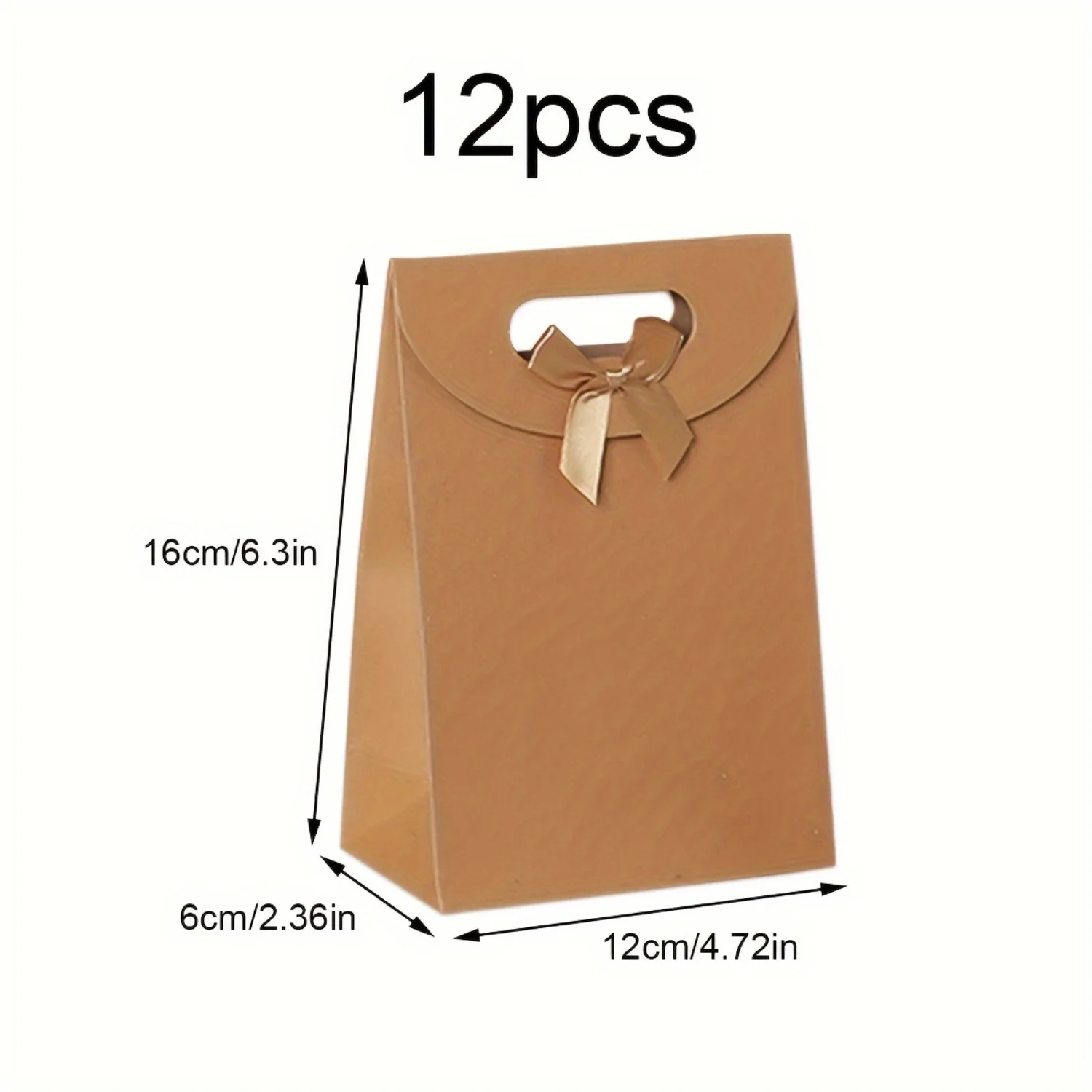 Элегантные коричневые подарочные пакеты из крафт-бумаги с бантиком идеально