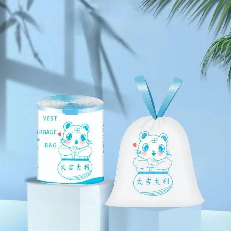 45x50 см мешок для мусора на шнурке бытовой тонкий большой вместительный