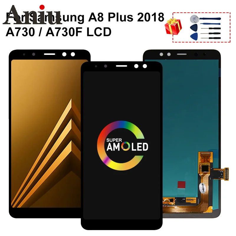 

Дисплейный модуль для смартфона Samsung Galaxy A8 Plus, с инструментом