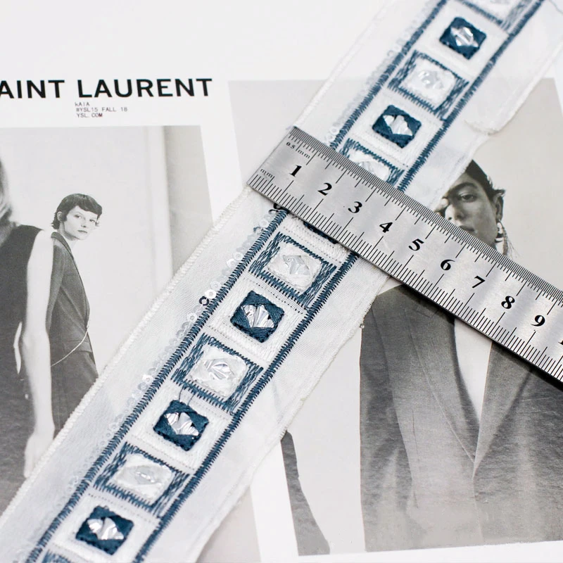 4 5 см в ширину клетчатая блестящая вышивка кружевная ткань сделай сам одежда