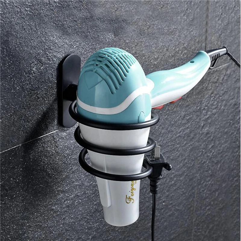 

Настенный держатель для фена, настенная зеркальная подставка, алюминиевая полка для ванной комнаты, аксессуар для ванной комнаты, настенна...