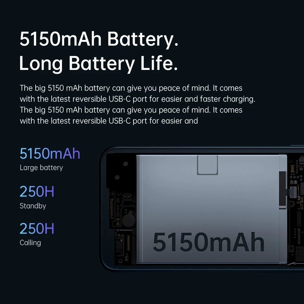 Oukitel C32 4G Dual SIM Smartphone 8GB +128GB 5150mAh Battery  Mobile Phone 6.517