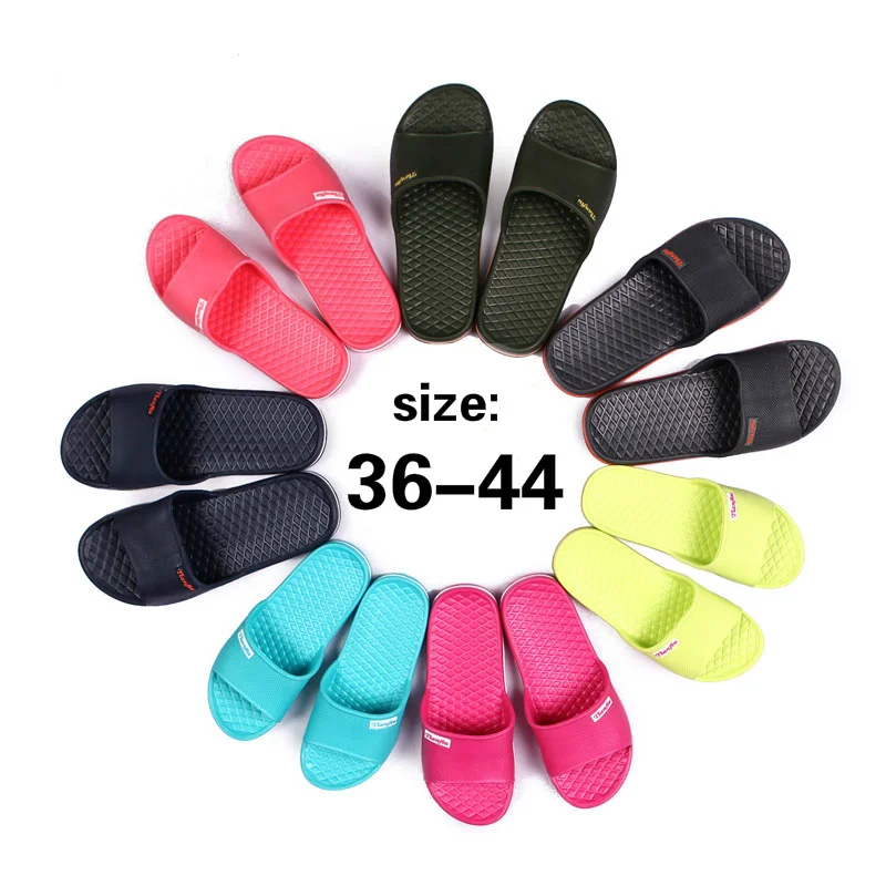

New Mens Slippers Indoor Nice Non-Slip Home Bathroom Slippers For Man Woman Unisex Footwear Soft Sole Flip Flops Lovers Family