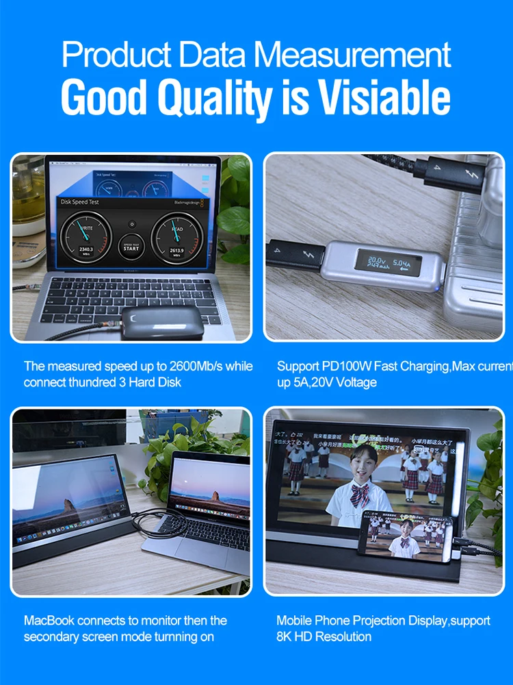 thunderbolt 43cable usb4 40gbps usb type c to type c pd 100w 8k cable data transfer usb c cable for macbook thunderbolt 4 cable free global shipping