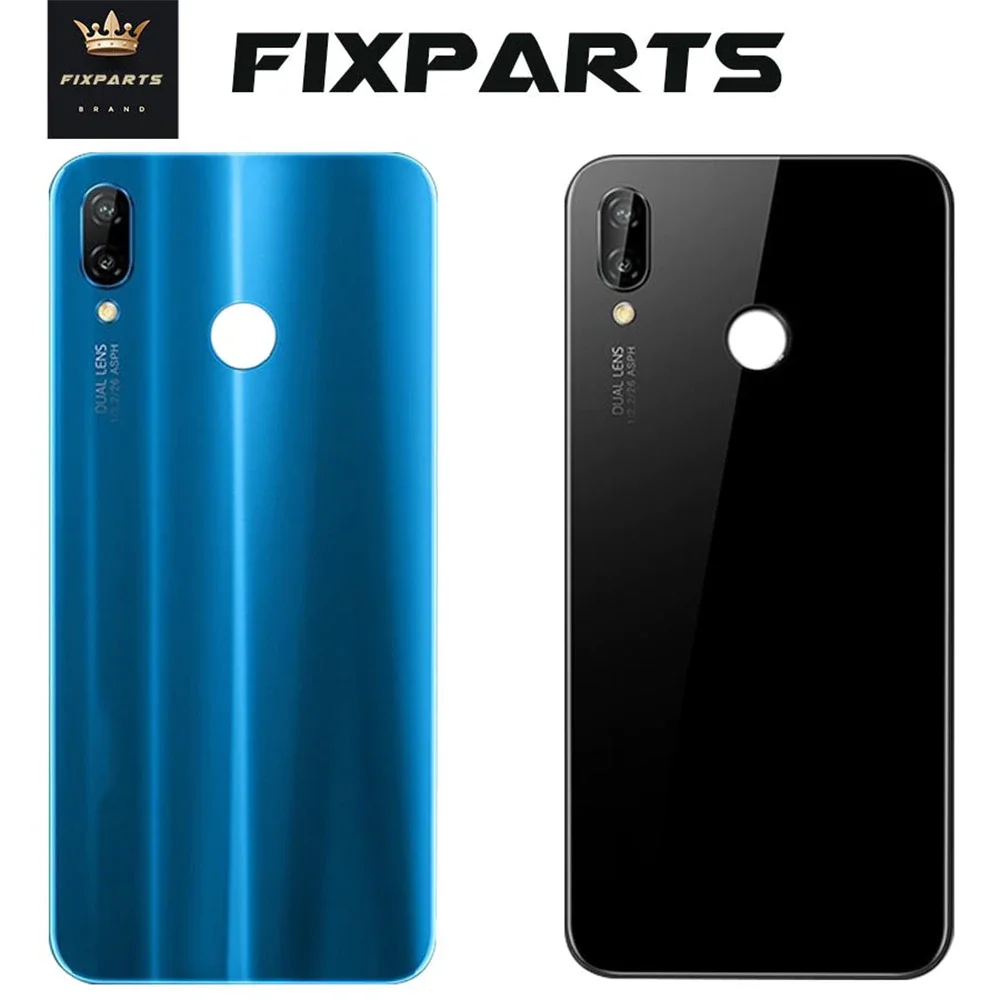

For Huawei P20 Lite Back Battery Cover Rear Glass Panel Door Housing Case P20 Lite Battery Cover + Camera Lens