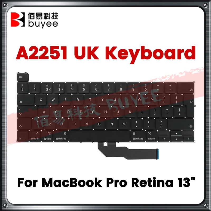 Оригинальная новая клавиатура для Apple MacBook Pro Retina 13 дюймов A2251 с английской