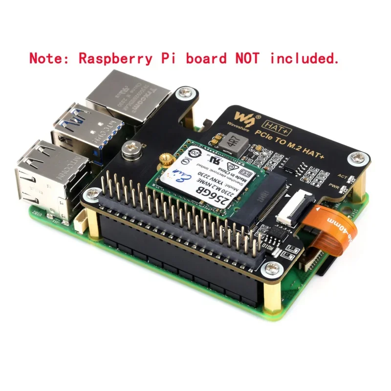 PCIe To.2 адаптер NVMe Плата расширения шляпы для RPI PI5 Raspberry Pi 5 твердотельный модуль
