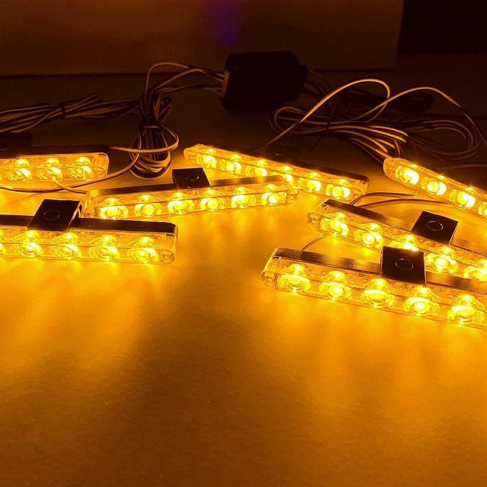 Сигнальная лампа на решетке автомобиля 6 светодиодов мигающие сигнальные огни