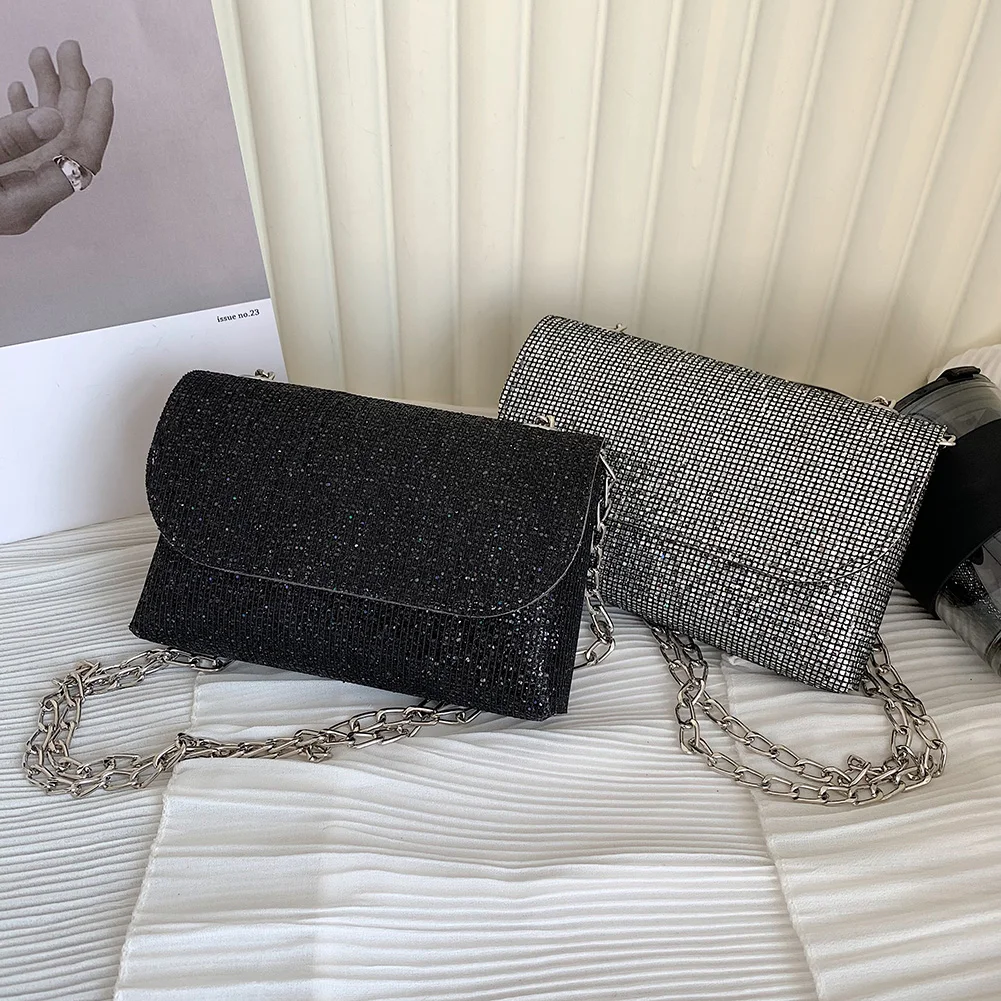 Модный Блестящий клатч с блестками вечерняя сумочка блестящий дизайнерский