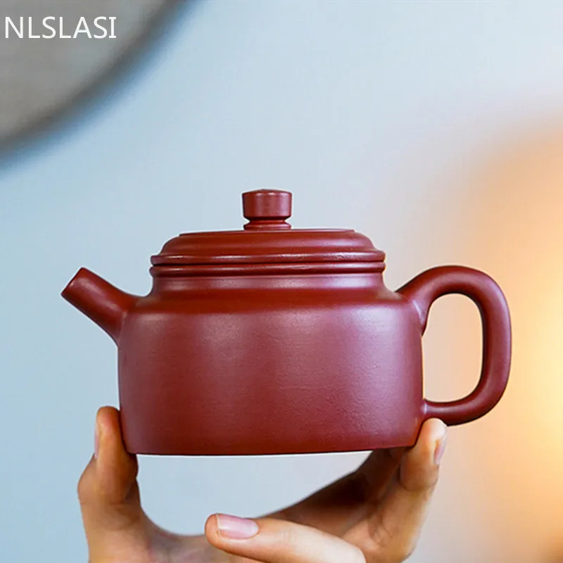 Yixing Raw Ore Dahongpao Zisha Teapot Famous Handmade Dezhong Teapot Household Purple Clay Filter Kettle Tea Set Gifts 210ml