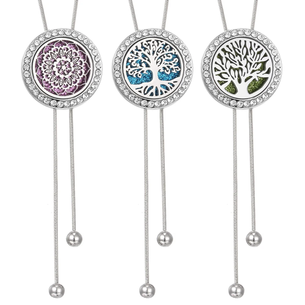 Цепочка-медальон из нержавеющей стали регулируемая рассеиватель эфирных масел -