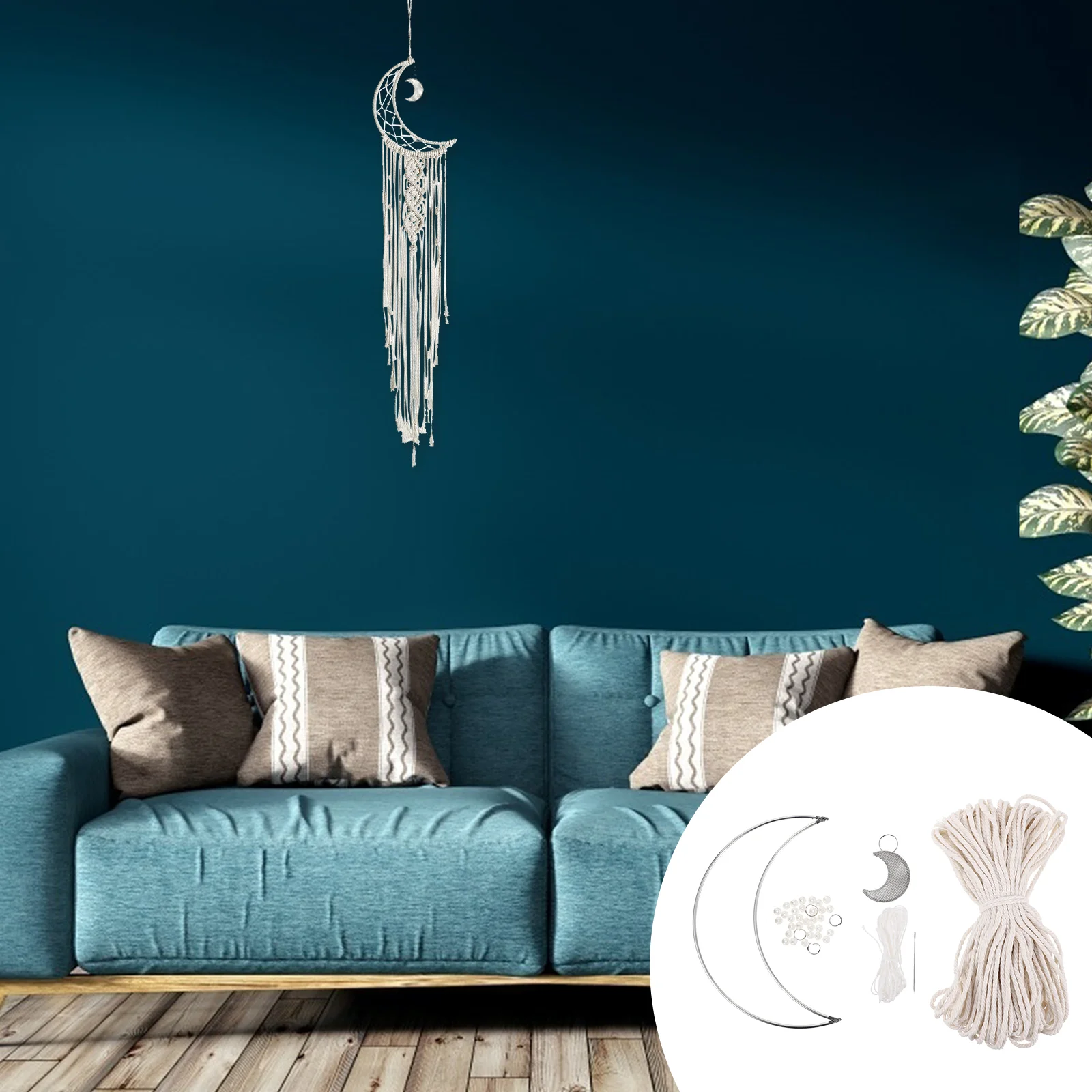 

Комплект «Ловец макраме», кольца поделки, ручная работа, шнур, деревянные стены, обруч, хлопковый Ловец снов, изготовление подвесных бусин г...