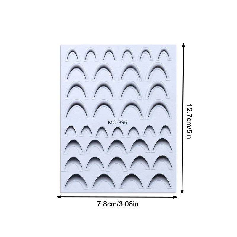 Смешанные размеры французские градиентные линии наклейки для дизайна ногтей