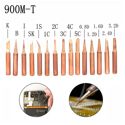 5 шт. жало для паяльника из чистой меди 900M-T IS/I/B/K/SK электрический паяльник бессвинцовые сварочные жала головка внутренний диаметр 4 мм