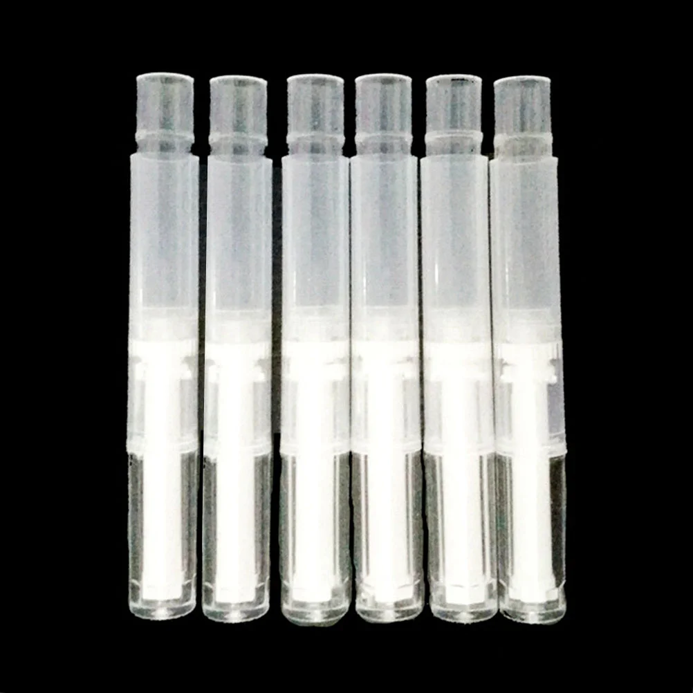 

6 Pcs Clear Lipglosses Transparent Pens Empty Liquid Tube Spiral Transparent Empty Pens Empty Nail Oil Pen Empty Liquid Tube