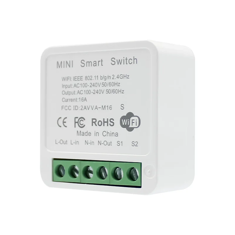

Смарт-выключатель TUYA 16 А с поддержкой Wi-Fi и управлением через приложение
