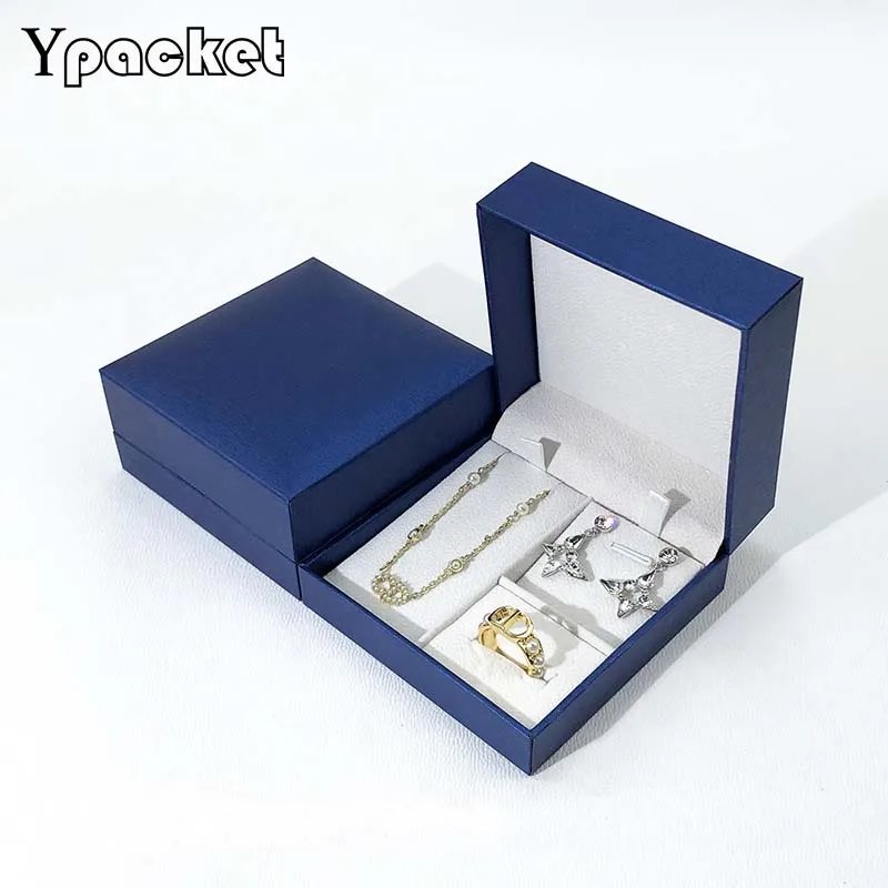 3Sets Jewellery Packing Wedding Christmas Birthday Wholesale 20pcs/Lot Free Shipping PU Leather 9x9x4cm Necklace Box Classic