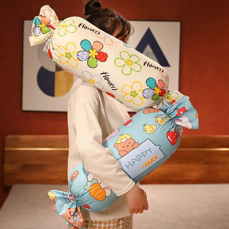 

60-180cm Cute Giant Cartoon Long Plush Pillow Candy Toy Cartoon Stuffed Food Soft Sleeping Pillows Cushion Decor Kids GirlsGifts