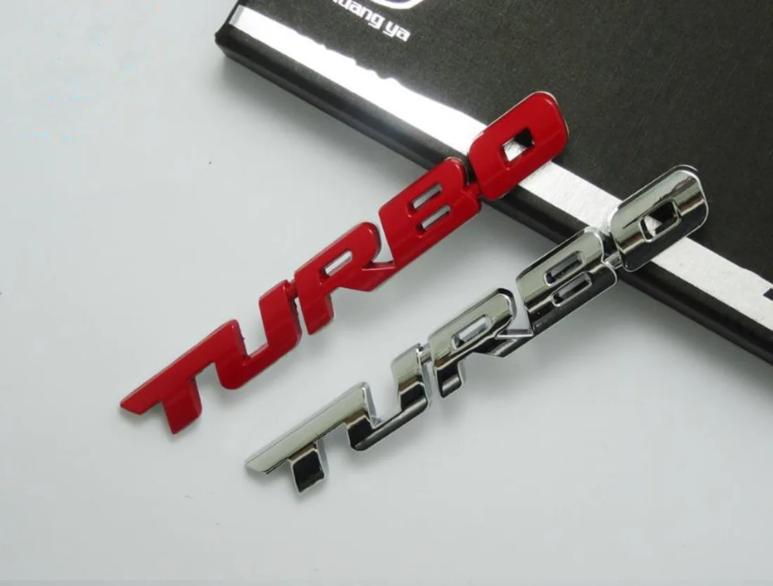 

10 pcs TURBO turbo labeling TURBO tail box car label 3D three-dimensional labeling car car sticker sports labeling