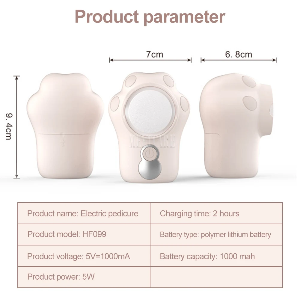 Устройство для удаления огрубевшей кожи с 3 насадками