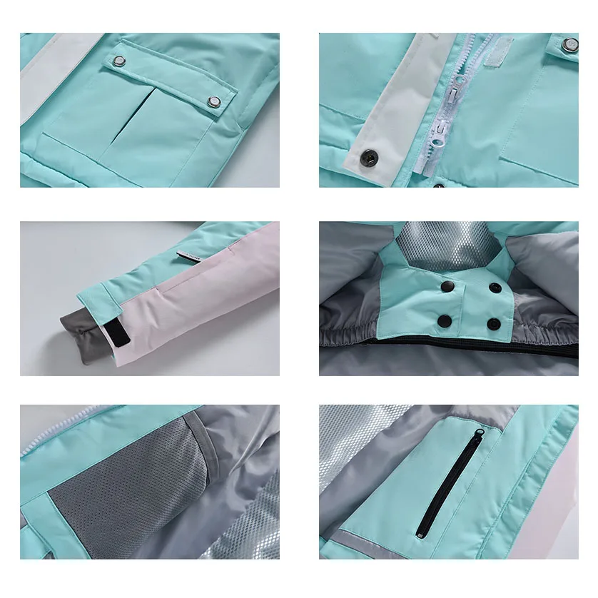 Новый детский лыжный костюм ветрозащитный водонепроницаемый теплый зимний