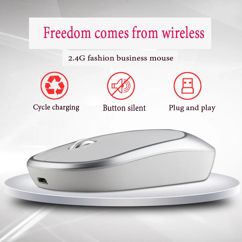 2020 Noiseless 2.4GHz Wireless Mouse for Laptop Portable Mute Mice Silent Computer Mouse for Desktop Notebook PC Mause  - buy with discount