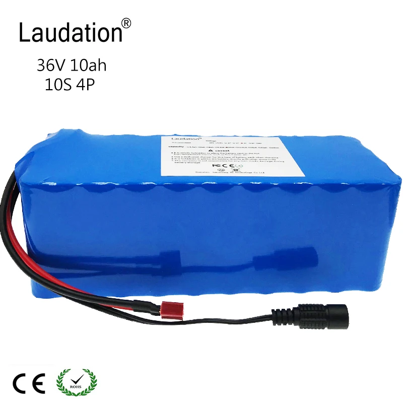 

laudation 36v 8ah 10ah 12ah 8800mah electric bike battery 10S4P 42V 500W High Power and Capacity Motorcycle Scooter with BMS