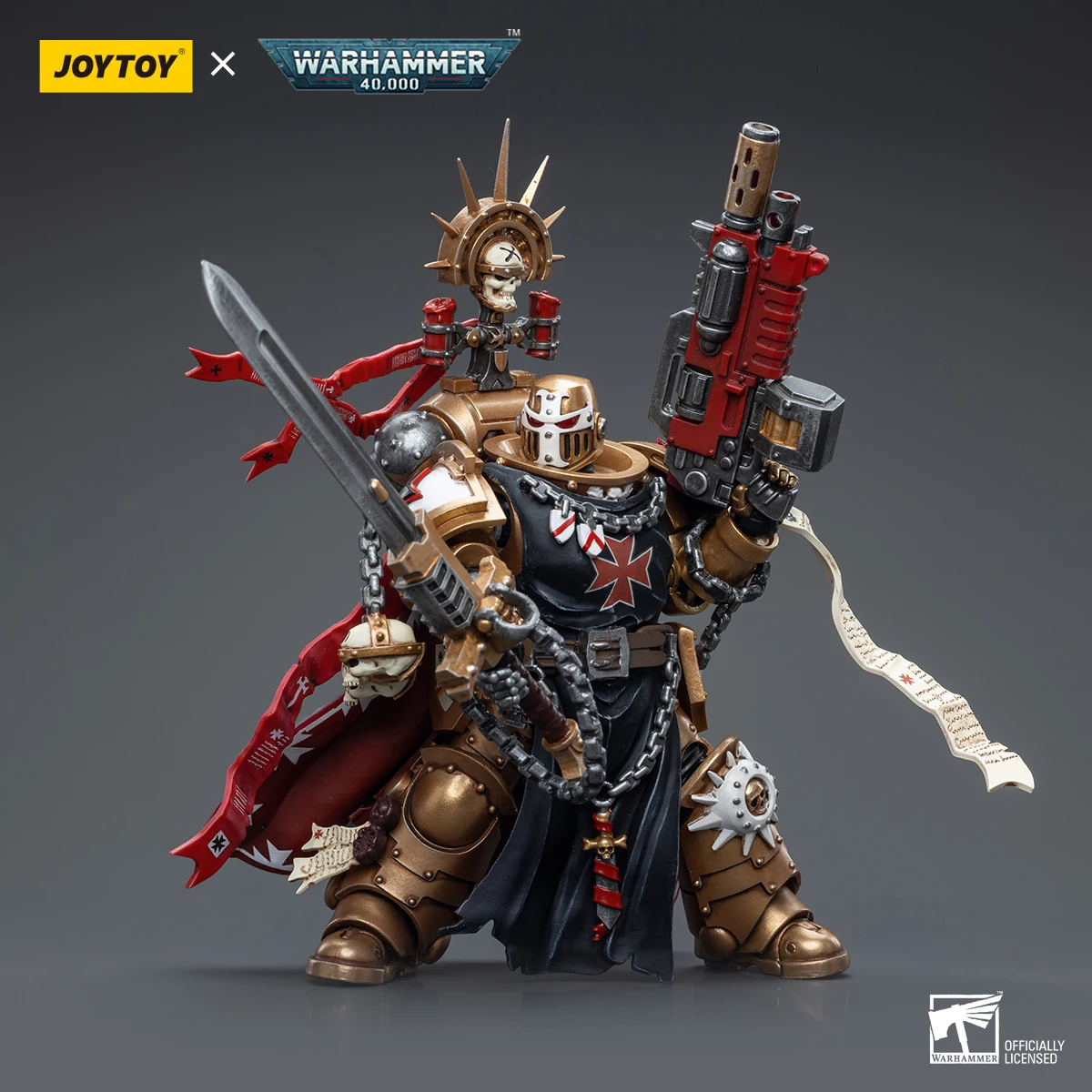 Фото В наличии: Фигурка JOYTOY Warhammer 40K Black Templars Helbrecht Lombast Intercessor Revenge Valtus Terminator 1/18 №2