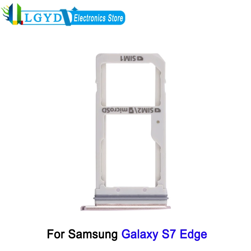 Лоток для двух SIM-карт телефона Samsung Galaxy S7 Edge SIM1 + SIM2 лоток карт Micro SD Запасная часть