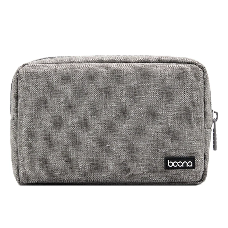 

Дорожная сумка BOONA для хранения, многофункциональный серый чехол для ноутбука, с адаптером питания, кабелем для передачи данных и зарядки
