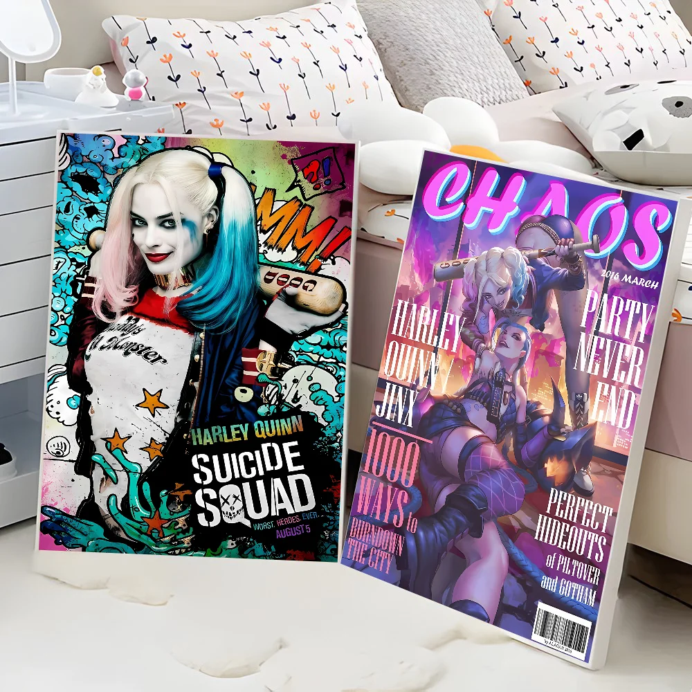 J-Joker H-Harley Quinn плакат наклейки художественные настенные фрески Декор игровой