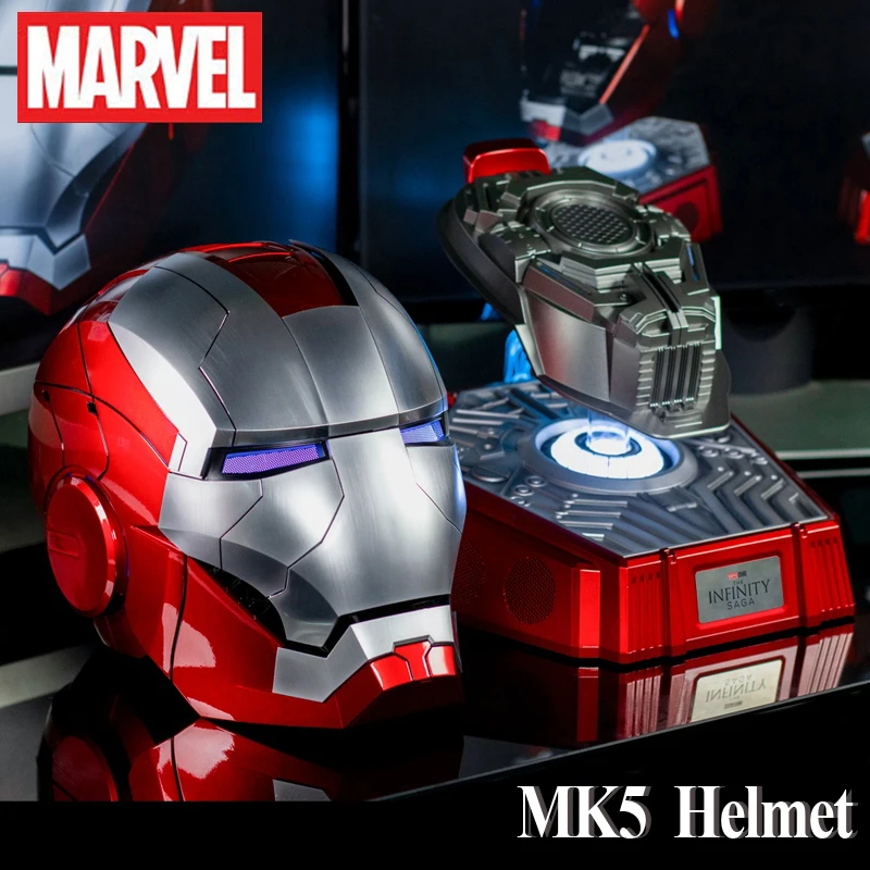 

Шлем Мстители Железный человек Mk5 для косплея 1:1 многокомпонентная Механическая маска с голосовым управлением носимые фигурки глаз игрушка...