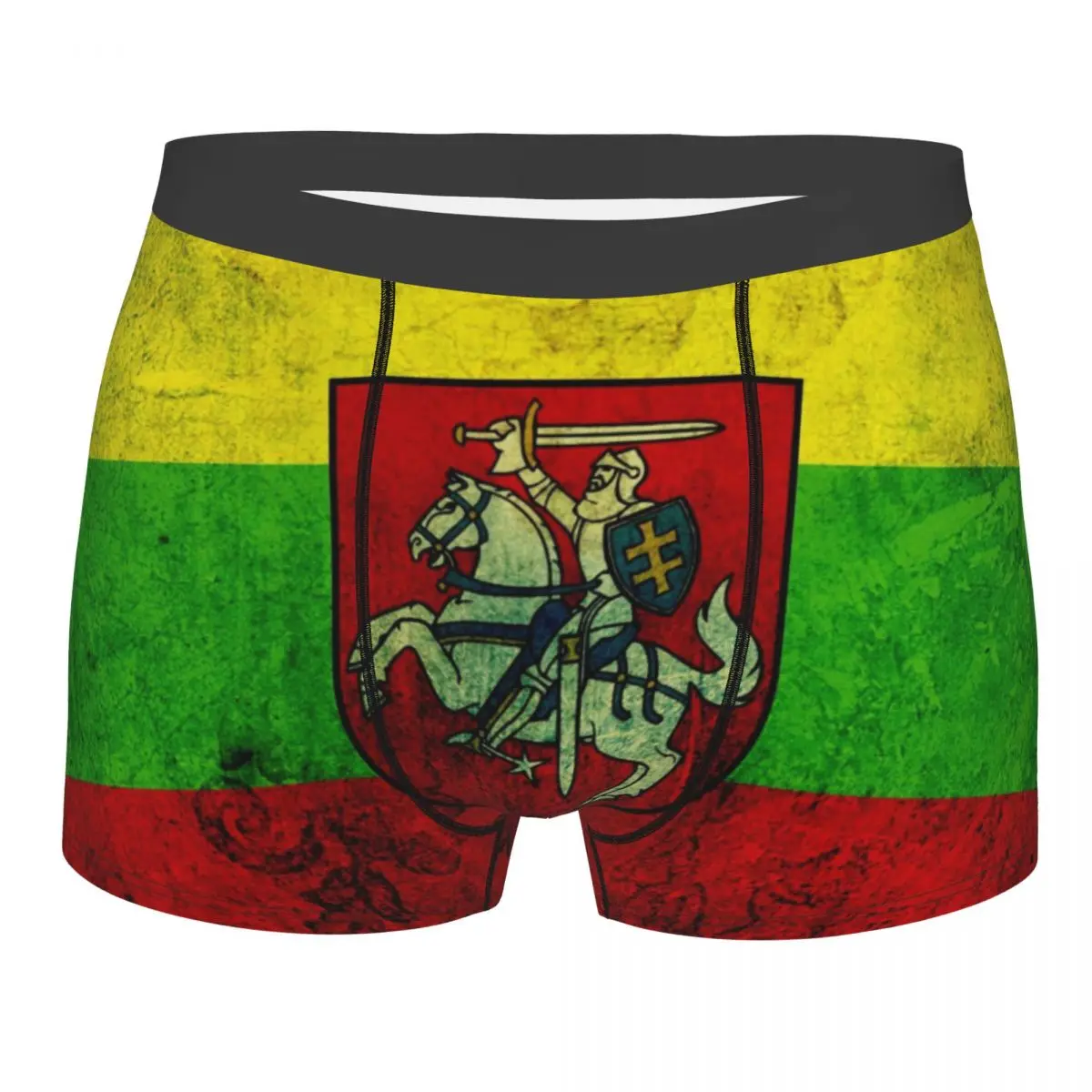 

Boxer Men Underpants Lithuanian Flag Grunge Men's Panties Shorts Breathable Mens Underwear Briefs Sexy Boxers