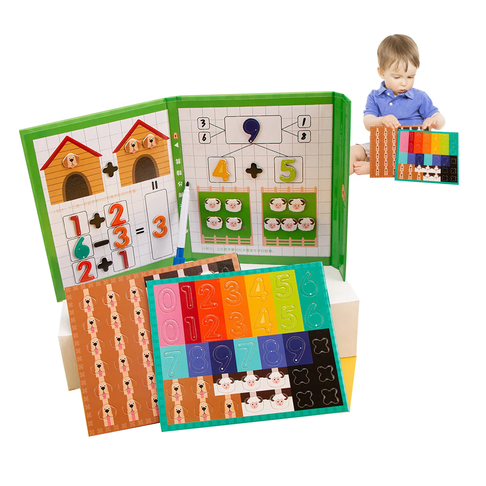 

Занятая книга для детей 3 лет математическая тема детские развивающие игрушки математическая тема Монтессори игрушки для сенсорного мышле...