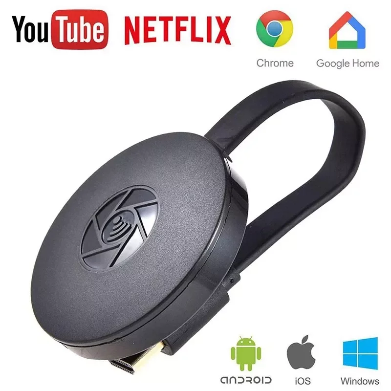 

G2 1080P Chrome Cast с Airplay DLNA для iPhone Android (черный)