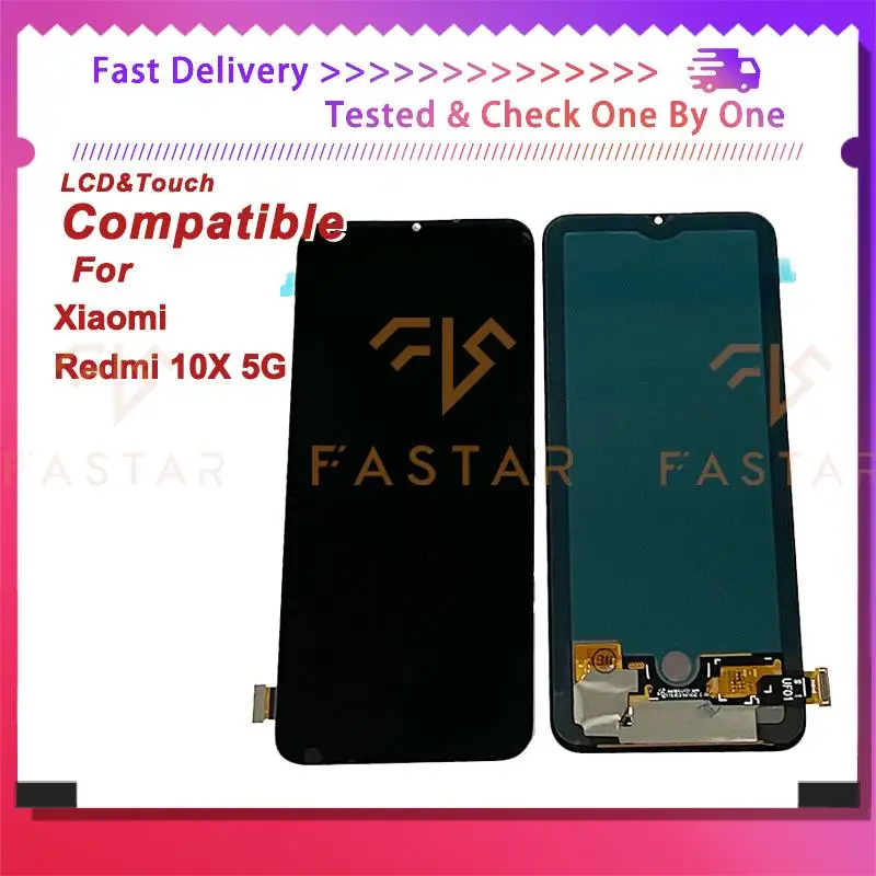 10X 5G 6 57 &quotAMOLED для Redmi ЖК-дисплей с сенсорным дигитайзером в сборе запасные части