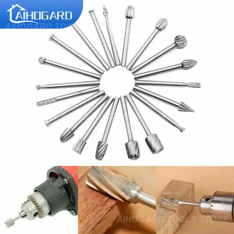 

Wood Carving Milling Cutter HSS Routing Router Drill Bits Set Rotary File Woodworking Carved Knife Rotary Burr Milling Cutter