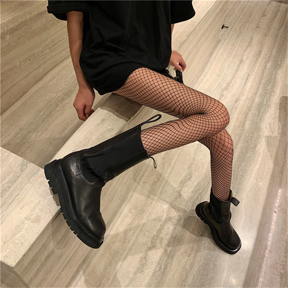 S/M/L Sexy Women's Long Fishnet Body Stockings Fish Net Pantyhose Mesh Nylon Tights Lingerie Skin Thigh High Waist Hosiery