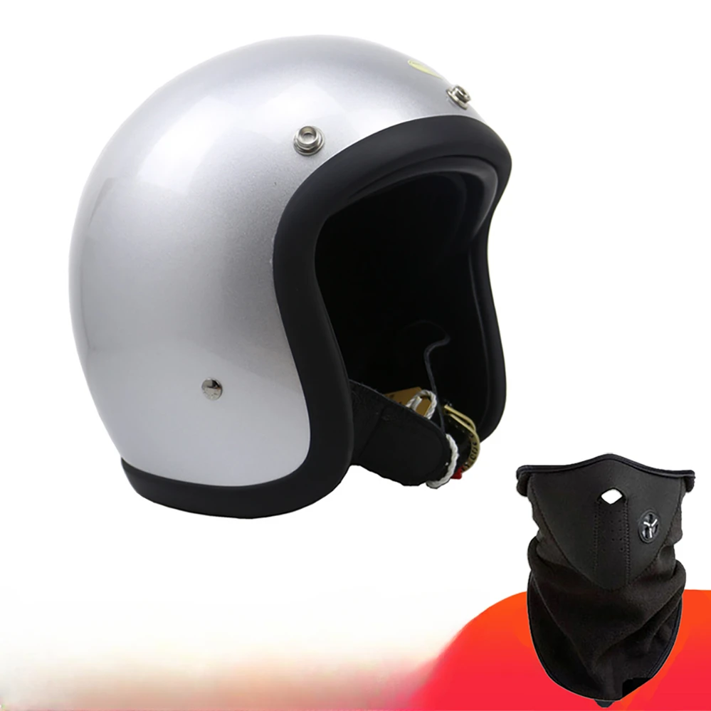 Корейский стиль ретро шлем с открытым лицом скутер велосипед Casco Moto Cafe Racer
