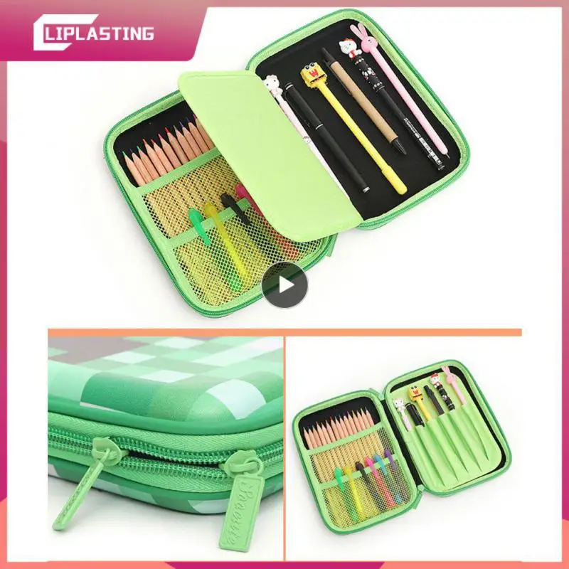 

Cartoon EVA Pencil Case Large Capacity Cute Waterproof And Stain Proof Pencil Case Student PU Leather Stationery Storage Box