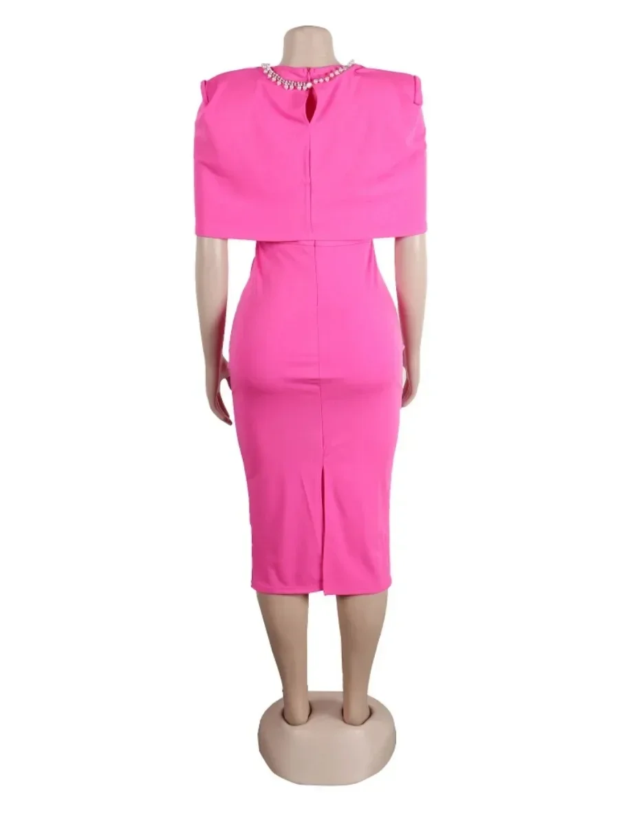 Женское платье-накидка средней длины элегантное платье-футляр с круглым вырезом