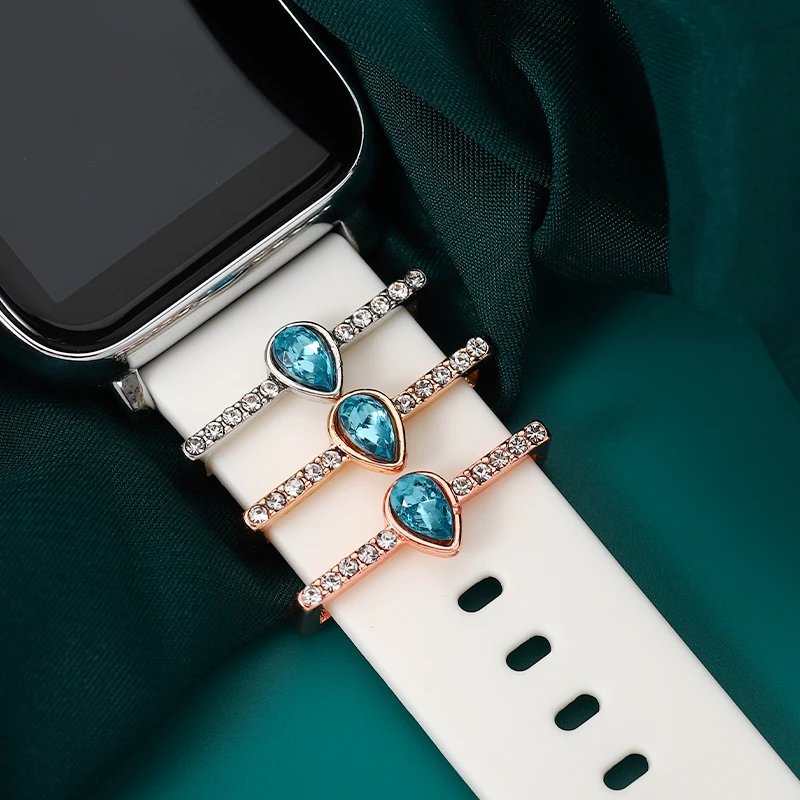 Силиконовый браслет для Apple Watch с кольцом-подвеской в виде капли воды занятий