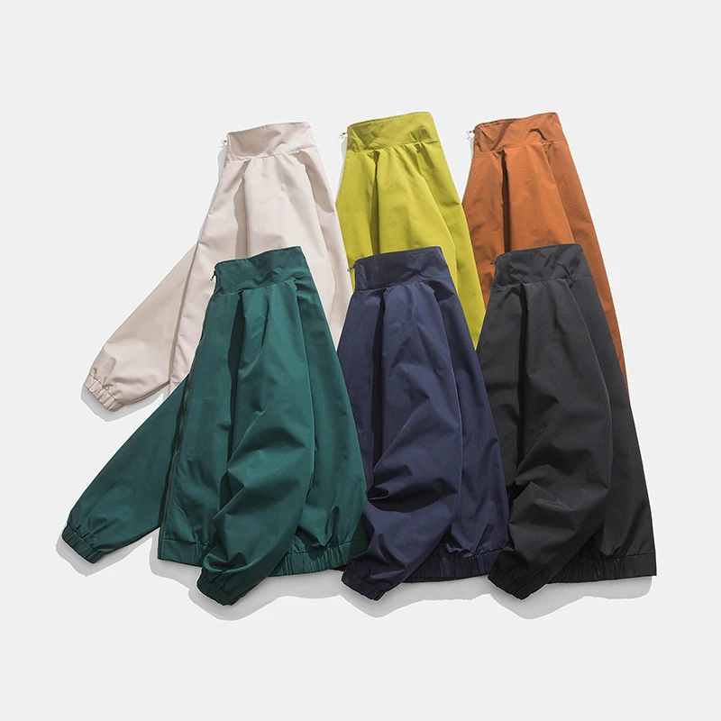 

Классические разноцветные куртки с воротником-стойкой для мужчин; Модная трендовая одежда для подростков; Простая ветровка; Пальто; Весенняя Базовая уличная одежда
