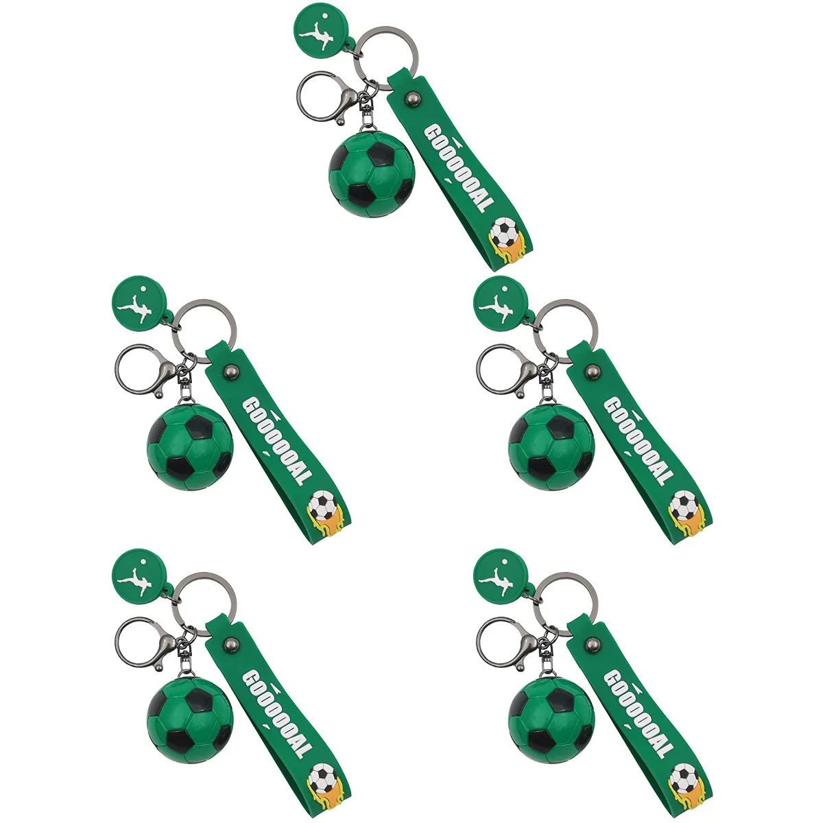 

5 Pack Soccer Keychain Boys Bags Football Women Keyring Sports Pendant Pvc Backpack Lovers